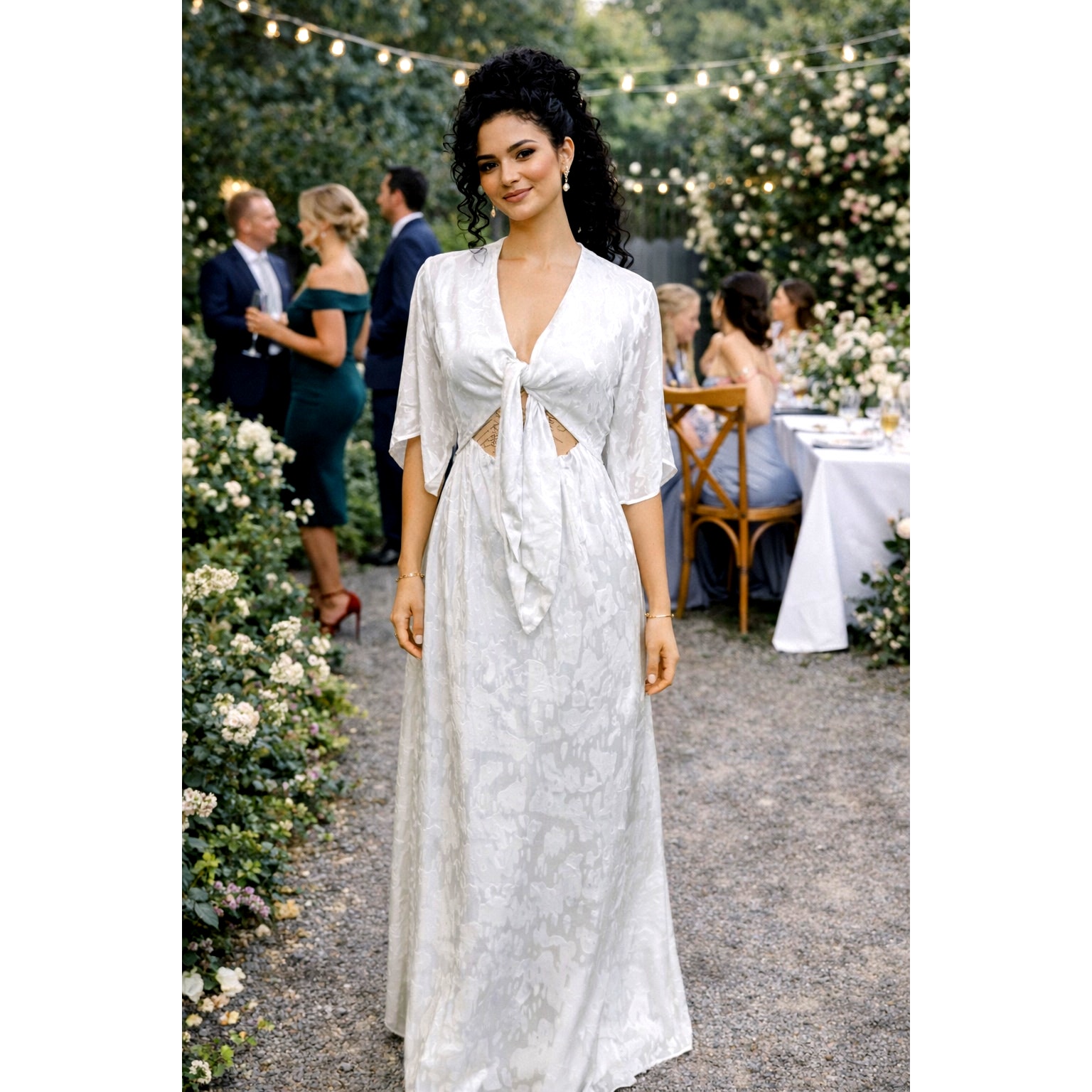 Hutch Love In The Abstract Maxi Dress White 10